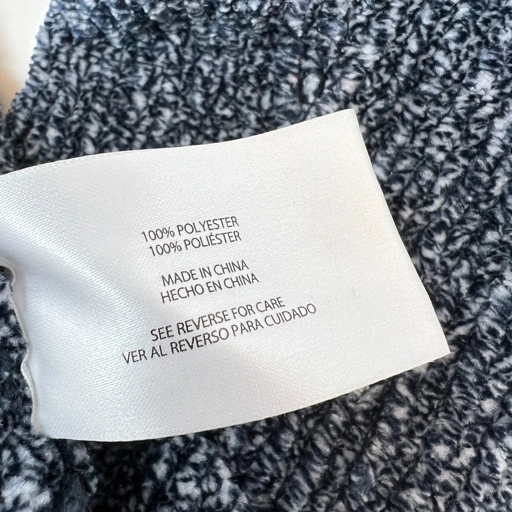 Orvis Ladies Chenille Tunic Sweater Heathered Blue Size Medium - Picture 4 of 8